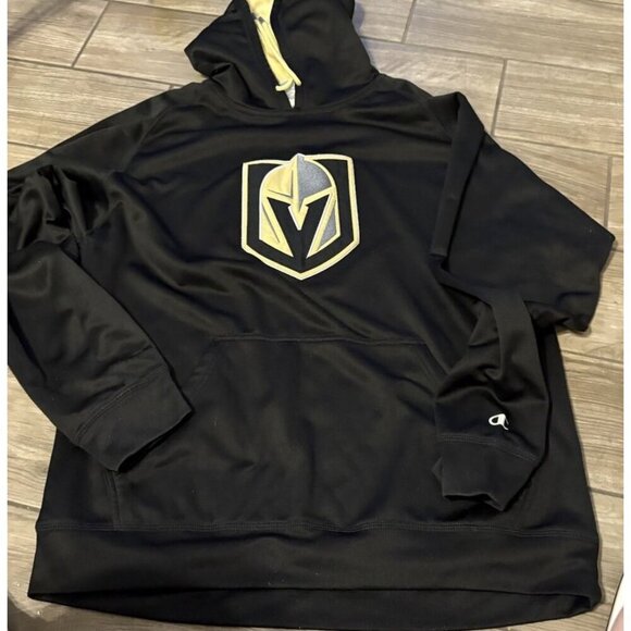 Champion VEGAS GOLDEN KNIGHTS Pullover Pouch Pocket Hoodie Men L New with Tags - Picture 3 of 6